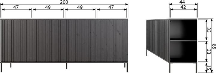 Image du produit Woood Gravure (85 x 200 x 44 cm)