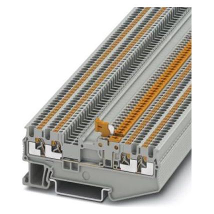 Phoenix Contact PT 1,5/S-QUATTRO-MT 3210321 Scheidingsklemmenblok Aantal polen: 4 0,14 mm² 1,50 mm² Grijs 50 st., Kabels + Stekkers, Grijs