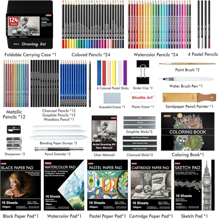Produktbild Shuttle Art 124-teilige Mal- und Zeichenset