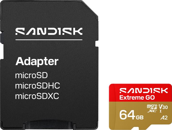 Produktbild SANDISK Extreme MicroSD UHS-I /s (64 GB, microSDXC, U3, UHS-I)