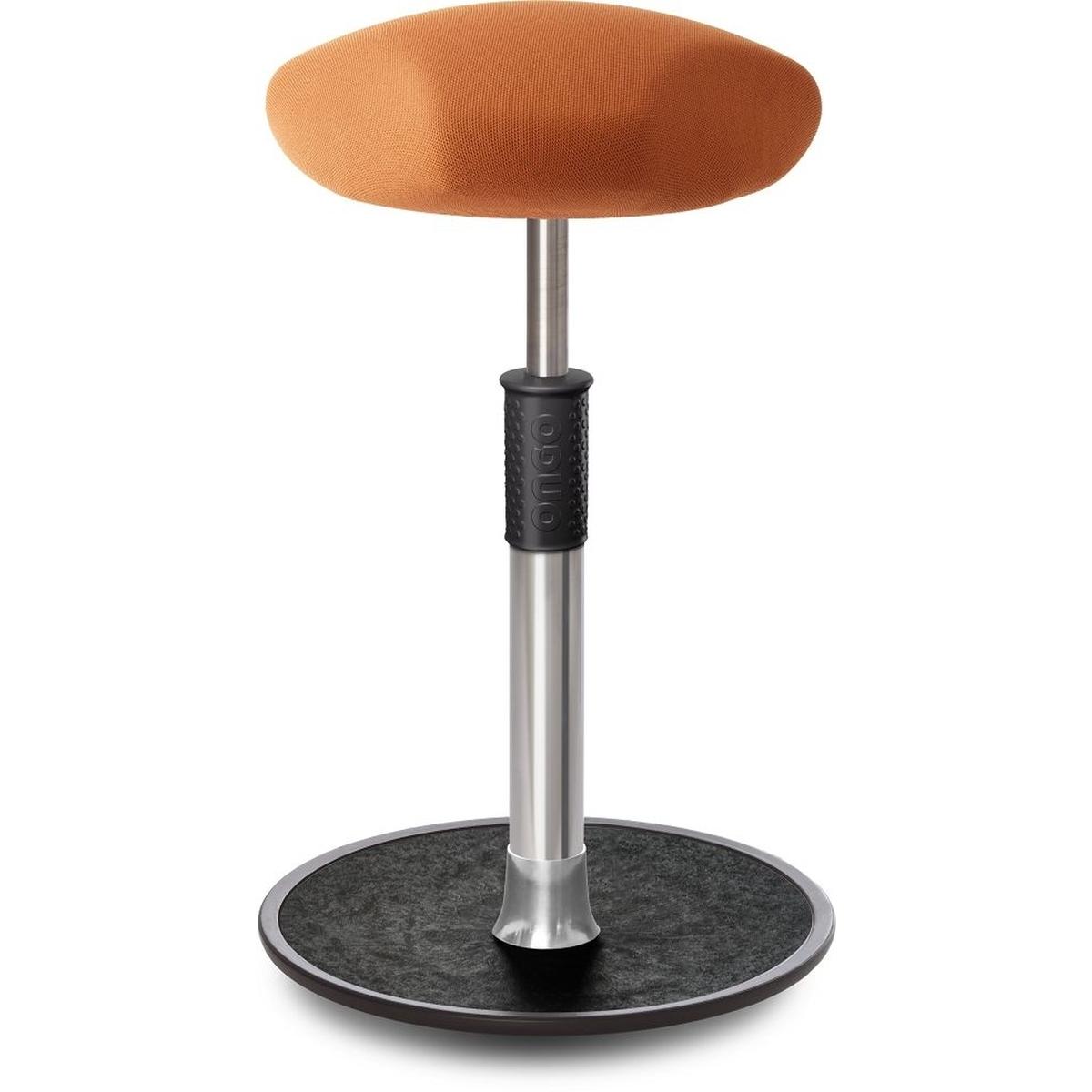 Ongo, Bürostuhl, Sitz- Stehhocker Free Tall Triangel Gestrick Orange chrom /schwarz