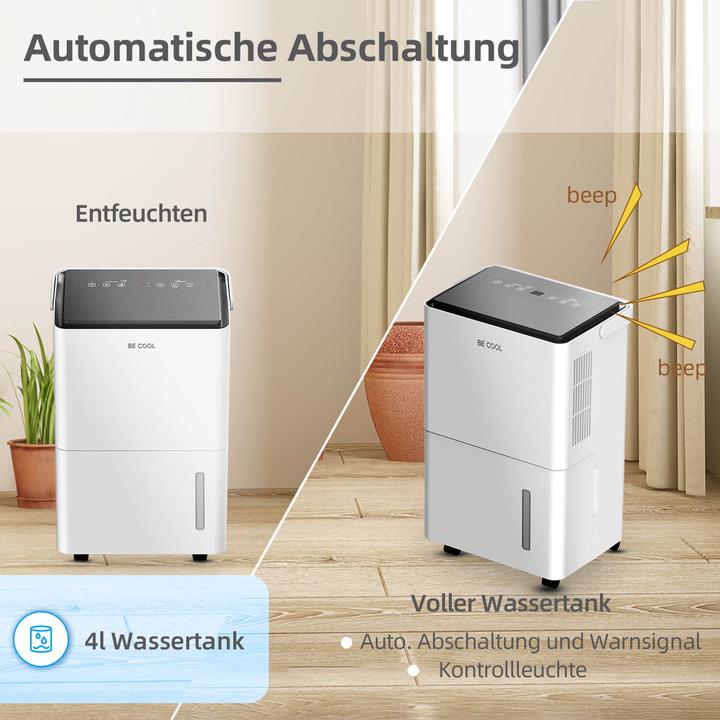 Productafbeelding Be Cool BC30LEF2301 Luftentfeuchter 25m² 600W 30 l/Tag Weiss, Grau (25 m², 30 l/24h)