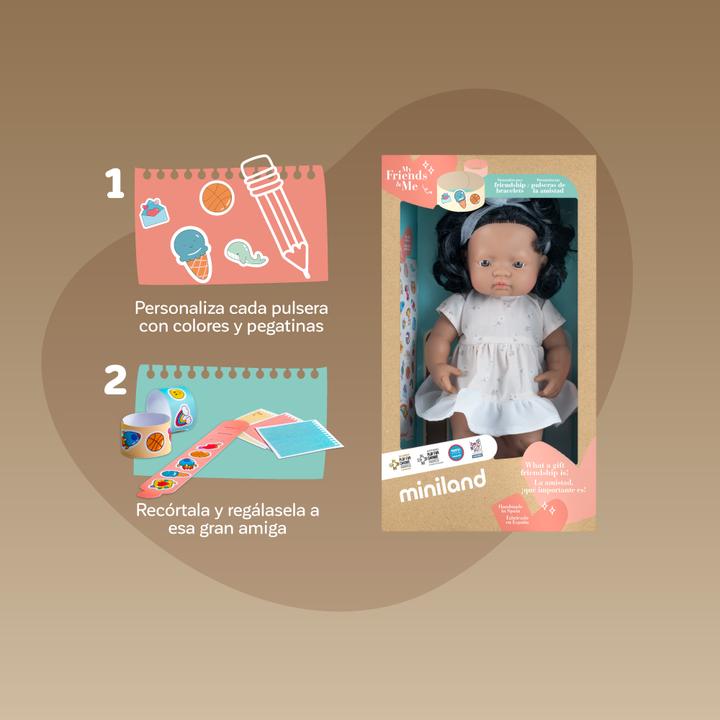 Actual product image Miniland PUPPE LATEINAM.MÄDCH.38CM MF&M