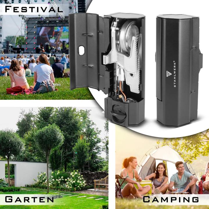 Produktbild Stahlwerk Campingkocher faltbar, klappbarer Gaskocher Outdoor Butangas Kocher
