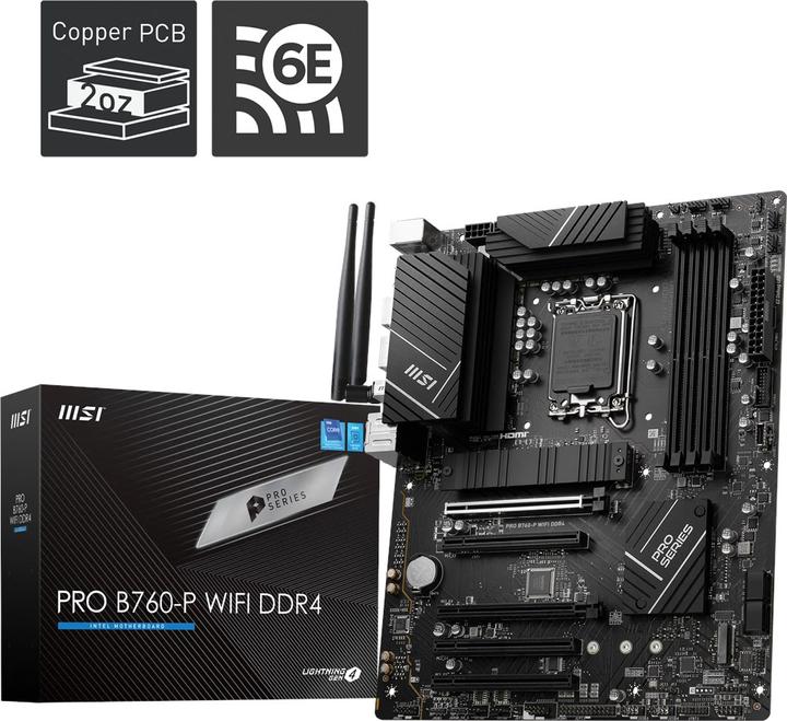 Produktbild MSI PRO B760-P WIFI (LGA 1700, Intel B760, ATX)