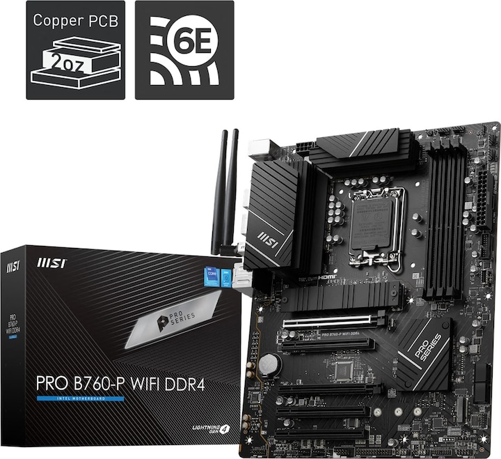 Produktbild MSI PRO B760-P WIFI (LGA 1700, Intel B760, ATX)
