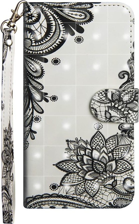 Immagine prodotto Cover-Discount iPhone 12 / 12 Pro - custodia effetto glitter fiori nero (Apple iPhone 12, Apple iPhone 12 Pro)