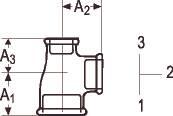 Produktbild Georg Fischer GF 3/4 - 1/2 - 1/2 verzinktes T-Stück