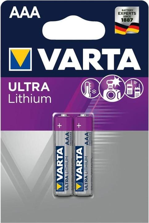 Produktbild Varta ULTRA Lithium (2 Stk., AAA, 1100 mAh)