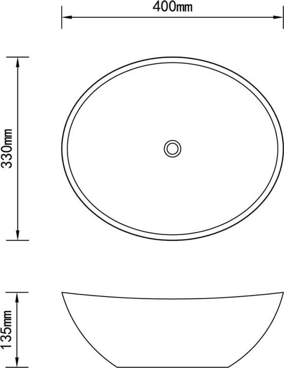 Actual product image vidaXL Luxus Waschbecken (330 mm, 400 mm)