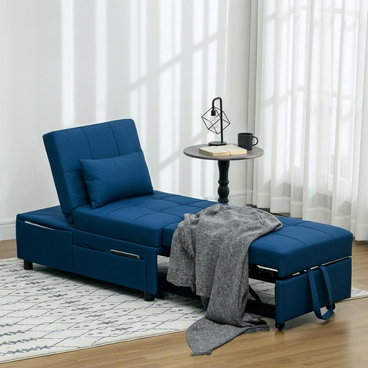 Immagine prodotto Homcom Schlafsessel Polyester, Schaumstoff Blau
