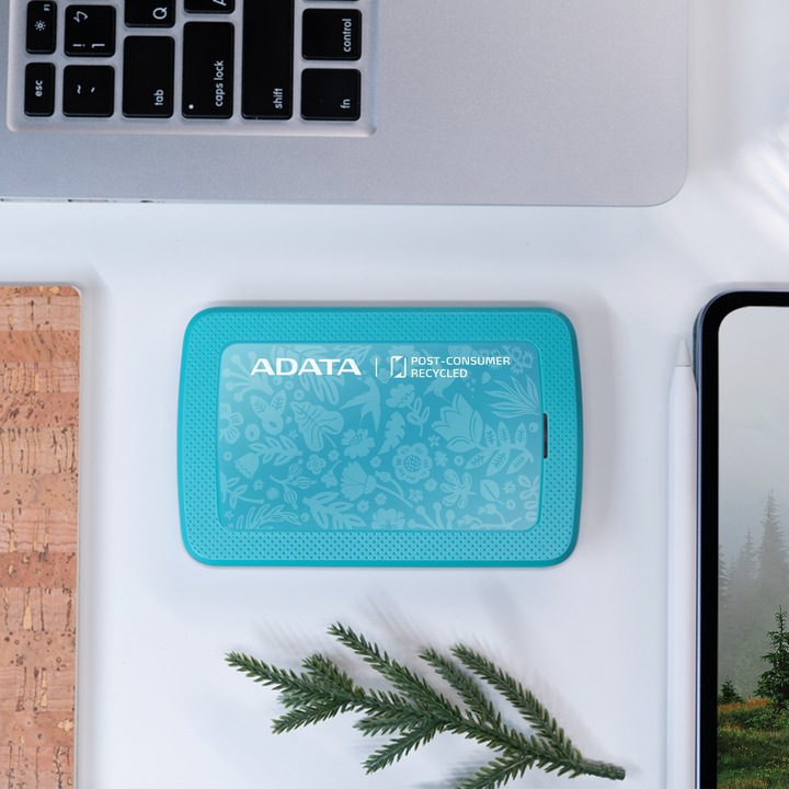 Image du produit Adata HC300 Eco Disque dur externe 1 To Vert (1 To)