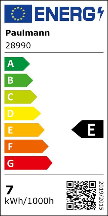 Energie-Label Paulmann Globe (E27, 7 W, 780 lm, 1 x, E)