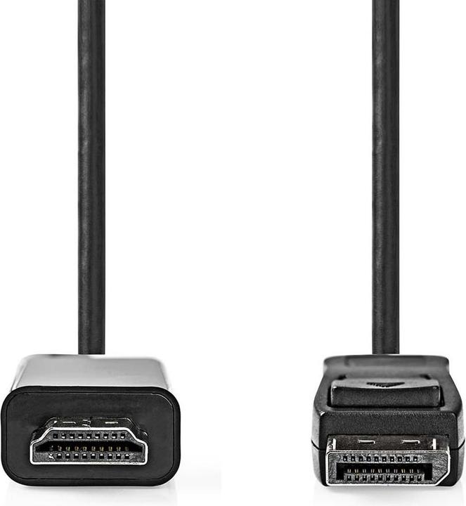 Produktbild Nedis Displayport-Kabel DisplayPort Stecker HDMI™ Stecker 4K@30Hz Vernickelt 1.0 m Rund PVC Anthrazi (1 m, DisplayPort, 1.2)