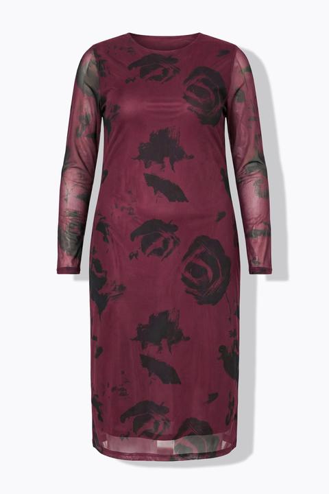 Produktbild Studio Untold Maxikleid, Slim Shape, Mesh mit Motiv, Langarm (46)