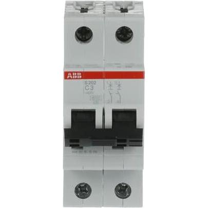 Thumbnail - ABB, Schutzschalter, S202-C3 Sicherungsautomat 3A pro M compact 2-polig 6kA