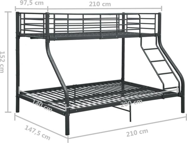 Produktbild vidaXL Etagenbett (140 x 200 cm)