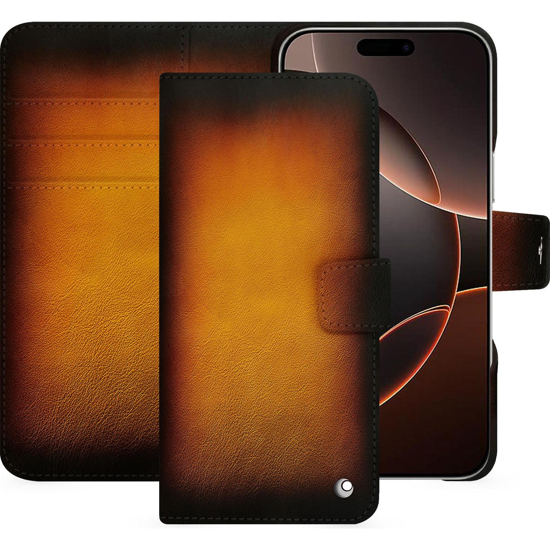 Noreve Lederschutzhülle Apple iPhone 16 Pro (Apple iPhone 16 Pro), Smartphone Hülle, Violett