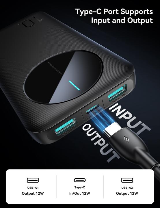 Actual product image Joyroom JR-PBF12 (10000 mAh, 12 W, 37 Wh)