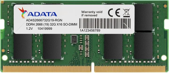 Image du produit Adata Atmintis Premier DDR4 3200 SODIM 32GB CL22 ST (1 x 32GB, 3200 MHz, RAM DDR4, SO-DIMM)