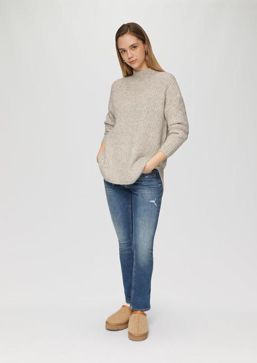 Produktbild S.Oliver Strickpullover Weicher Strickpullover mit Rippstruktur (XS)