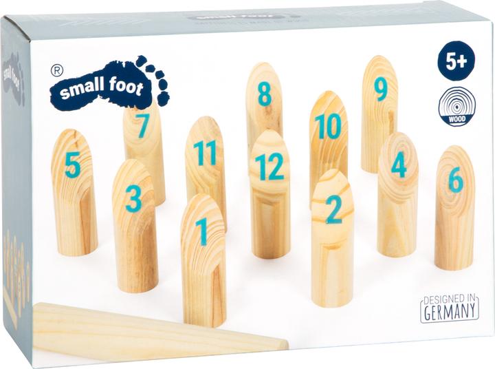 Actual product image small foot Viking game Kubb with numbers "Active