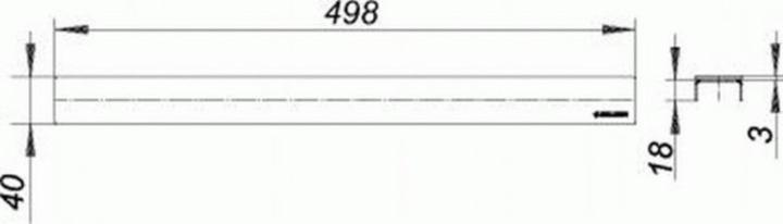 Actual product image Dallmer cover CeraLine Design matt, 520616, 500mm (845 mm)