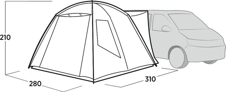 Actual product image Easy Camp Utne Front Tent Attachment 200 cm High (Awning, 8.80 kg)