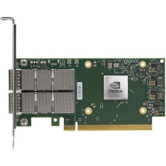 NVIDIA ConnectX-6 Dx EN adapter card 100GbE (PCI Express 4.0 x16), Netzwerkkarte, Grün, Grau