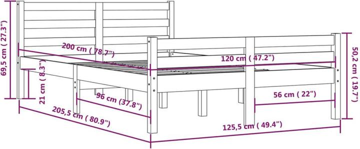 Image du produit vidaXL Bettrahmen (120 x 200 cm)