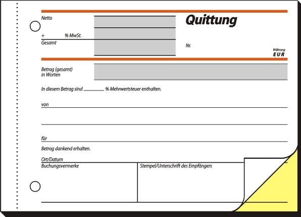 Produktbild Sigel Quittungsblock Papierformat: DIN A6 quer selbstdurchschreibend: Ja