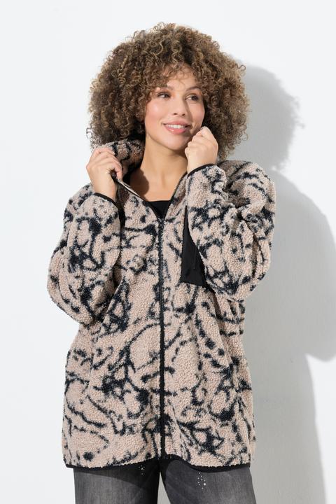 Produktbild Ulla Popken Teddyjacke, Stehkragen, elastische Kanten, kuschelweich (58)