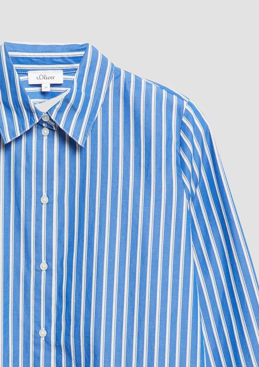 Immagine prodotto s.Oliver Gestreifte Baumwoll-Bluse mit Raffung und All-over-Print (32)