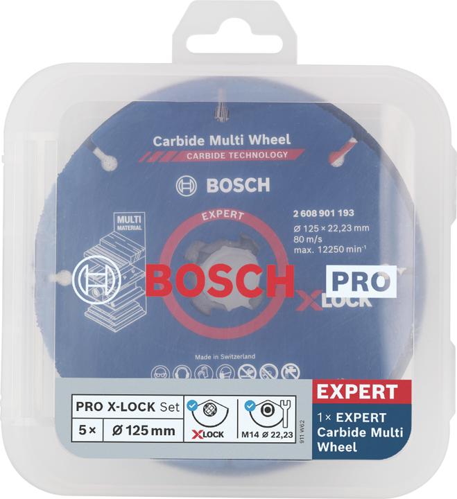 Produktbild Bosch Professional Zubehör PRO Schneiden und Schleifen X-Lock Set, 125 x 1 x 22,23 mm
