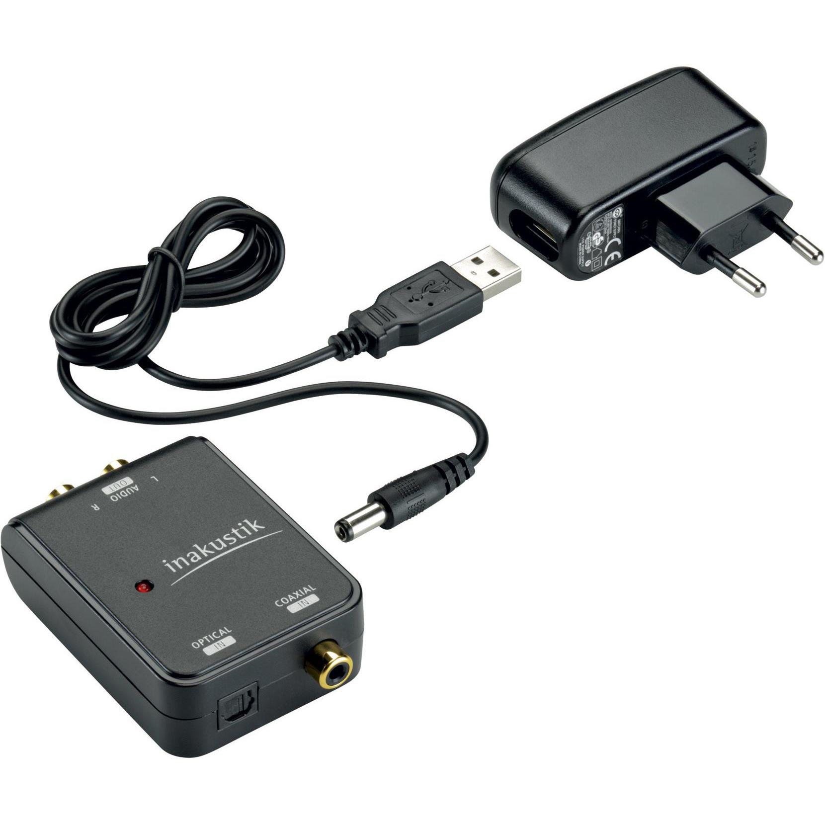 Inakustik Star Audio Konverter (Digital -> Analog), Audio Adapter, Schwarz
