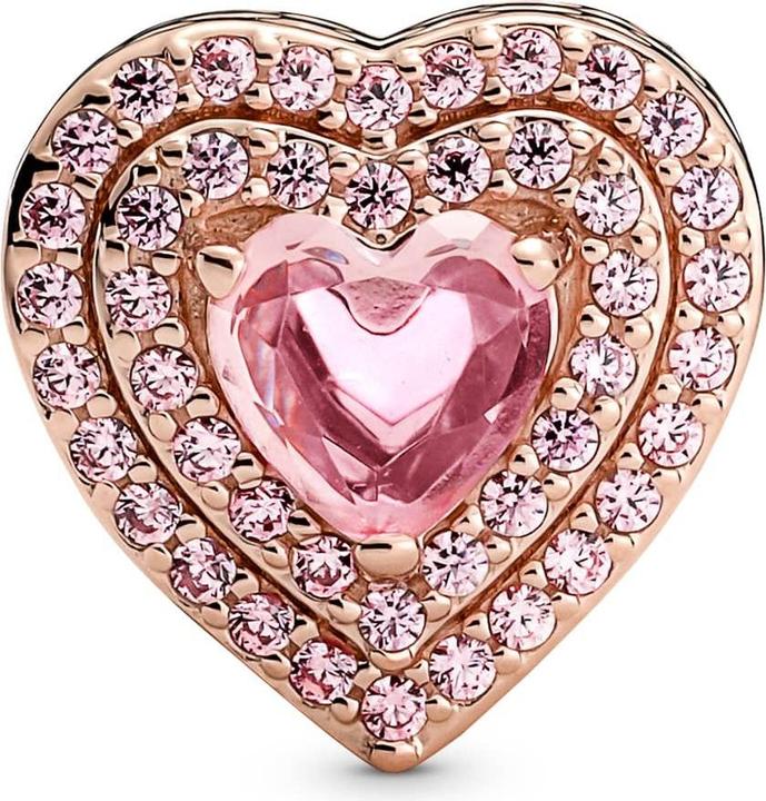 Immagine prodotto Pandora Charms/Beads a forma di cuore di rosa (Metallo, placcato oro rosa)