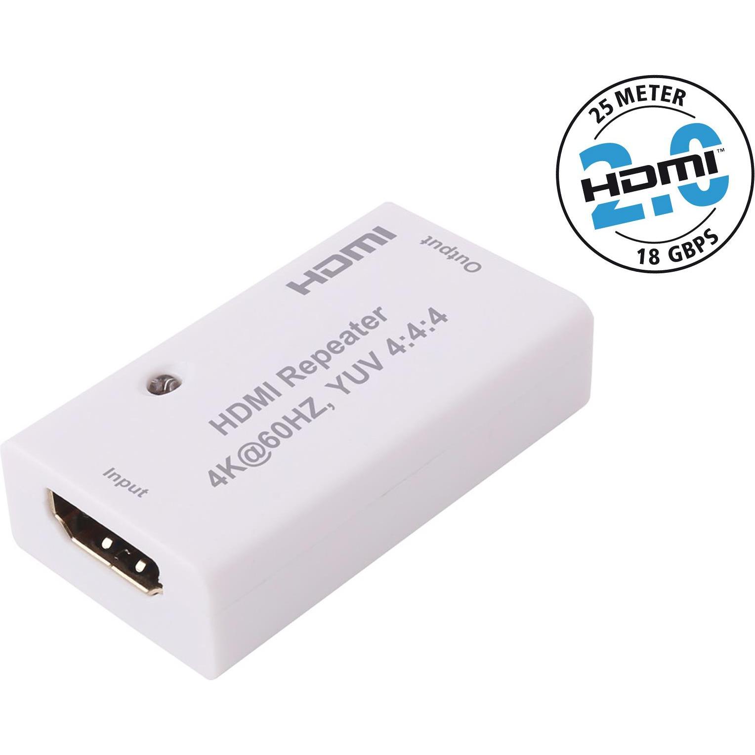 Inakustik Exzellenz HDMI 2.0 Repeater (Extender), Kabel Zubehör, Weiss