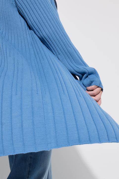 Immagine prodotto Ulla Popken Cardigan lungo con lavorazione mista in cotone biologico con scollo a V (50, 52)