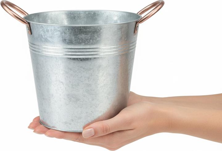 Produktbild Viana Blumentopf mit Griffen Deko Eimer (21 x 21 x 19.50 cm)