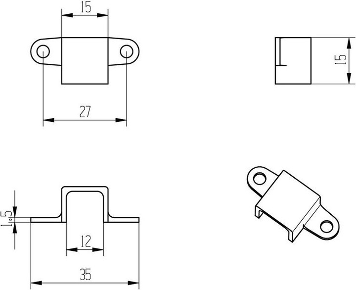 Actual product image OEM Micro Metal Gearmotor Bracket Extended (Structural elements)