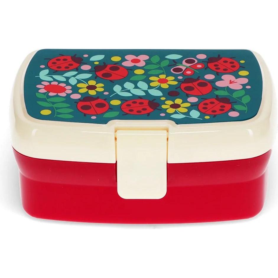 Rex London Lunch Box mit herausnehmbaren Fach, Ladybird, Lunchbox, Rot