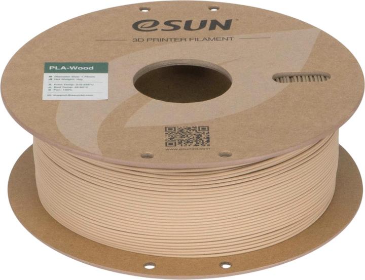 Actual product image eSUN Filament PLA Holz Espe 1.75mm 1000g (PLA, 1.75 mm, 1000 g)