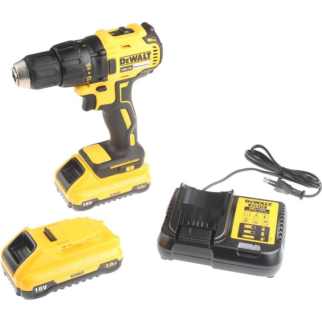 DeWalt, Bohrmaschine + Akkuschrauber, Drill driver 13mm XR 18V 3Ah Li-Ion (Akkubetrieb)