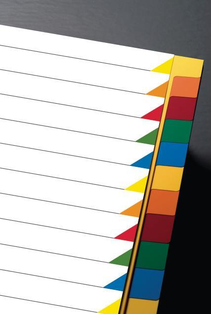 Image du produit Kolma Intercalaire A4 superstrong vierge 12 pièces couleur