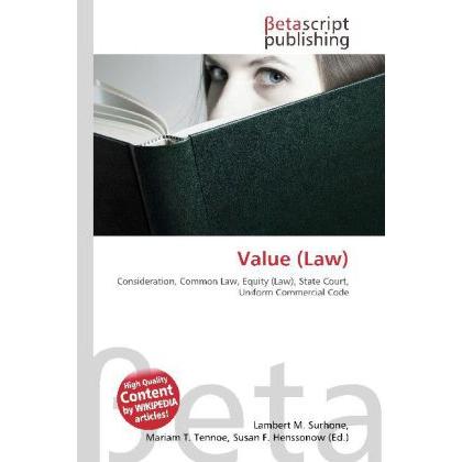 Value (Law), Fachbücher