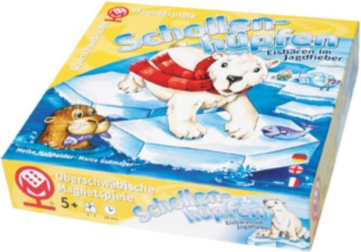 Oberschwäbische Magnetspiele 65083 - Floes hopping, board game (DE, EN, FR), for 2-4 players, from 5 years (English)