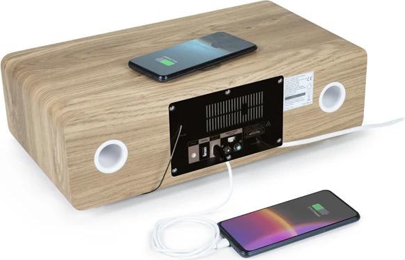 Produktbild Thomson MIC301IBT ws/holz Micro-Anlage 60W,UKW,Bluetooth,CD,USB,Induktionsladen (Bluetooth, CD Player, WLAN, 1x 10 W)