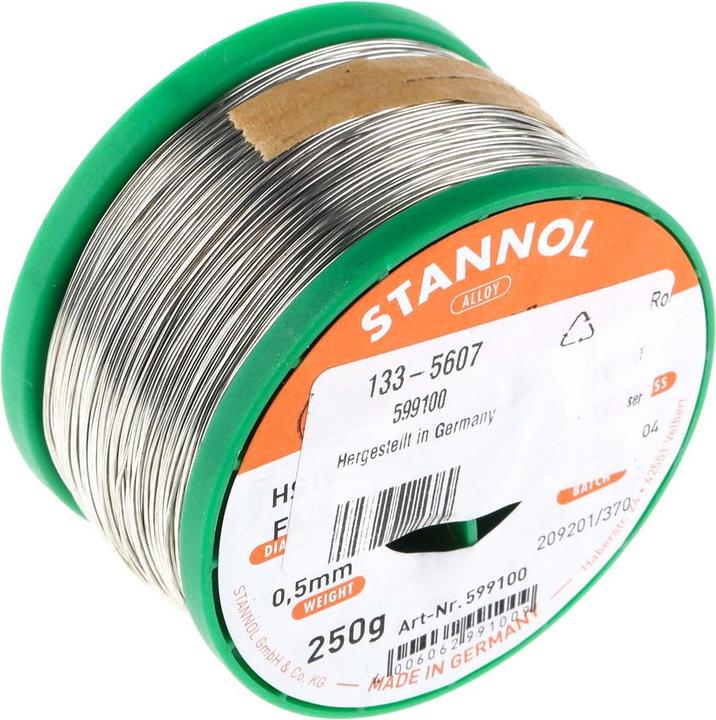 Actual product image Stannol Solder lead free coil HS10-Fair Sn99.3 (Solder)