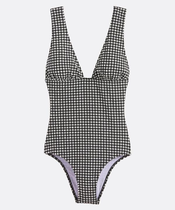 Actual product image La Redoute Collections Einteiliger Badeanzug in Vichykaro (40)