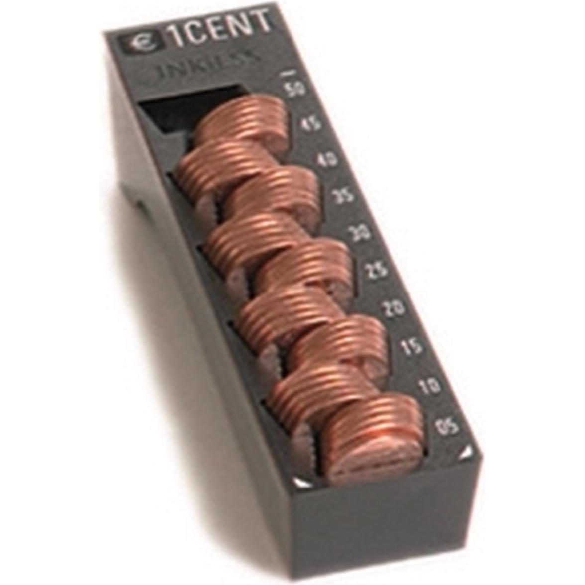 Inkiess, Geldkassette, Einzelmünzbehälter Minikord 1 Euro-Cent schwarz